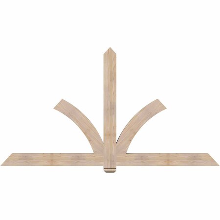 Ekena Millwork Redmond Smooth Timber Gable Bracket, Douglas Fir, 96"W x 52"H x 3 1/2"D x 5 1/2"F, 13/12 Pitch GBW096X52X0406RED00SDF